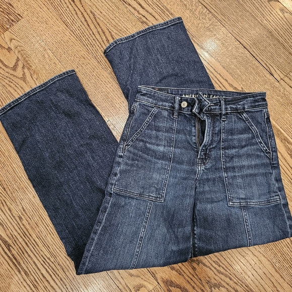 American Eagle Outfitters Womens Super High Rise Baggy Wide Leg Jeans - Picture 4 of 8